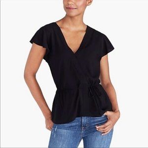 J. by J. Crew | black faux wrap top NWT sz 12